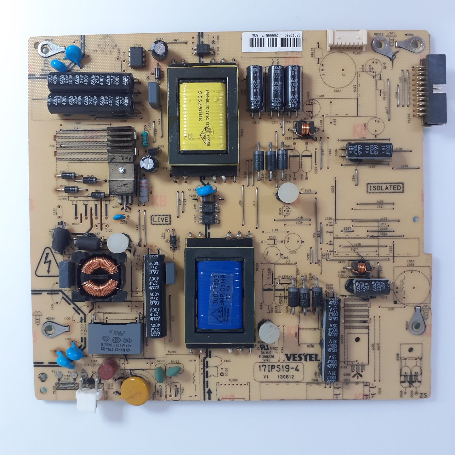 CARTE D'ALIMENTATION VESTEL 23072580 pour Télé TOSHIBA 32W1333B