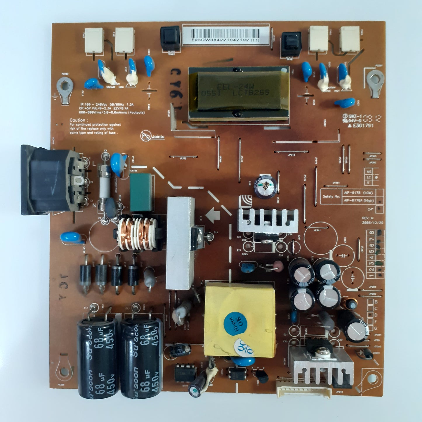 CARTE D'ALIMENTATION AIP-0178A 24" pour moniteur LG W2442PAT