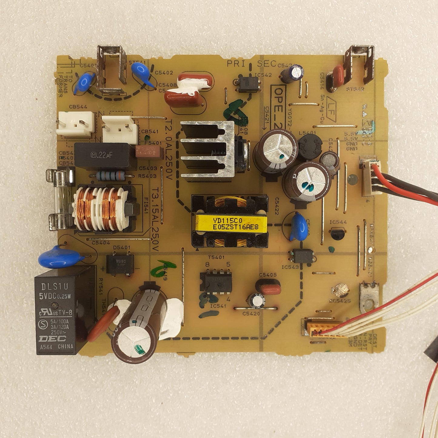 CARTE D'ALIMENTATION OPE_2 YG072-2 pour ampli YAMAHA HTR-4067