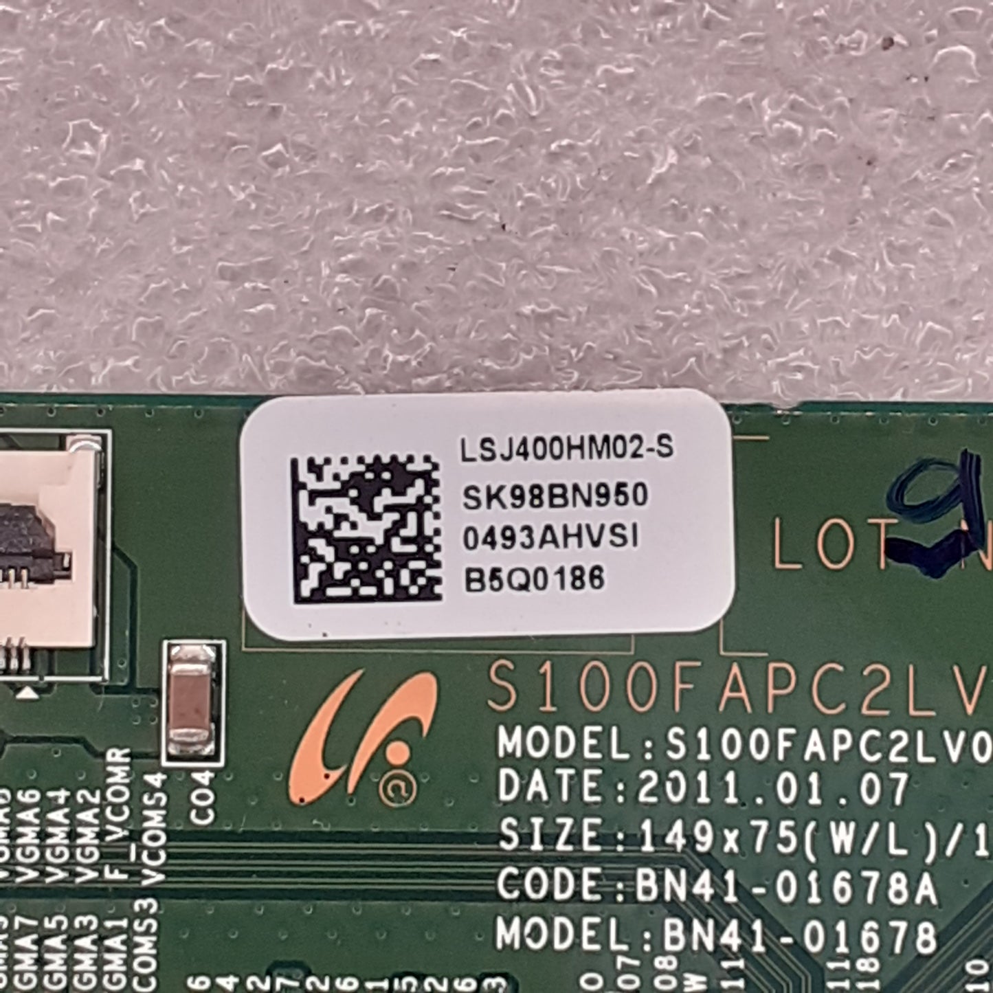 CARTE T-CON S100FAPC2LV0.3 pour Télé SAMSUNG  UE40D5000