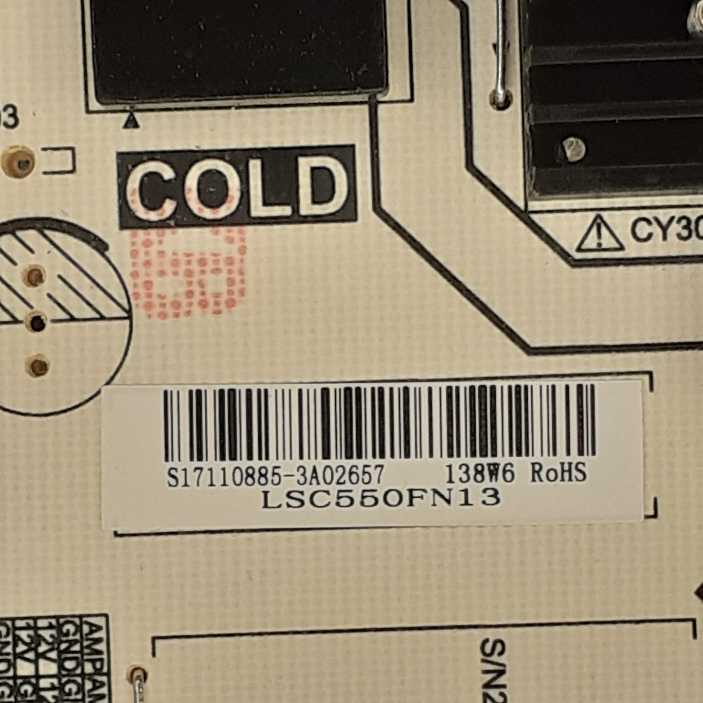 CARTE D'ALIMENTATION LSC550FN13 PW.188W2.711 pour Télé SHARP  LC-55CUG8062E