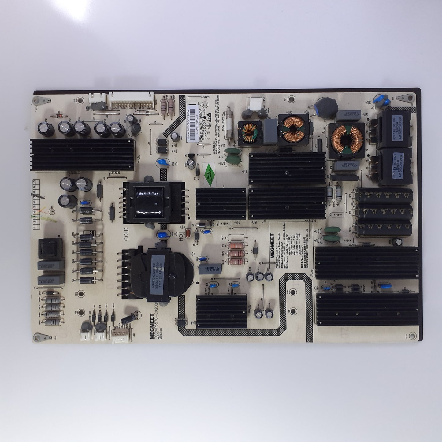 CARTE D'ALIMENTATION MEGMEET MP6570-CX200A REV:1.0 pour Télé SMART-TECH LE-6566UDS