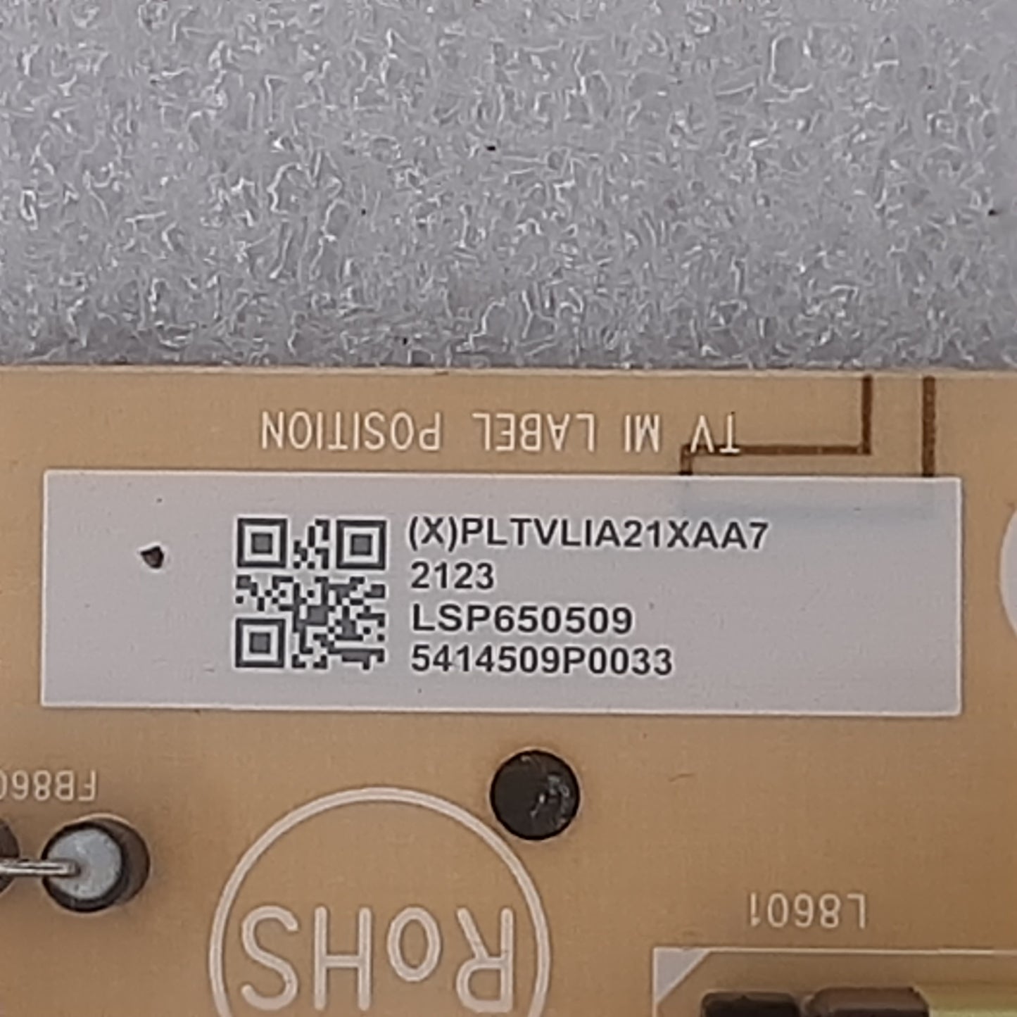 CARTE D'ALIMENTATION TPV X)PLTVLIA21XAA7 pour Télé PANASONIC  TX-65JX710E