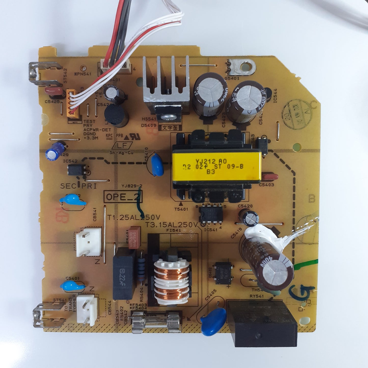 CARTE D'ALIMENTATION OPE_2 YJ829-2 pour ampli YAMAHA RX-V485