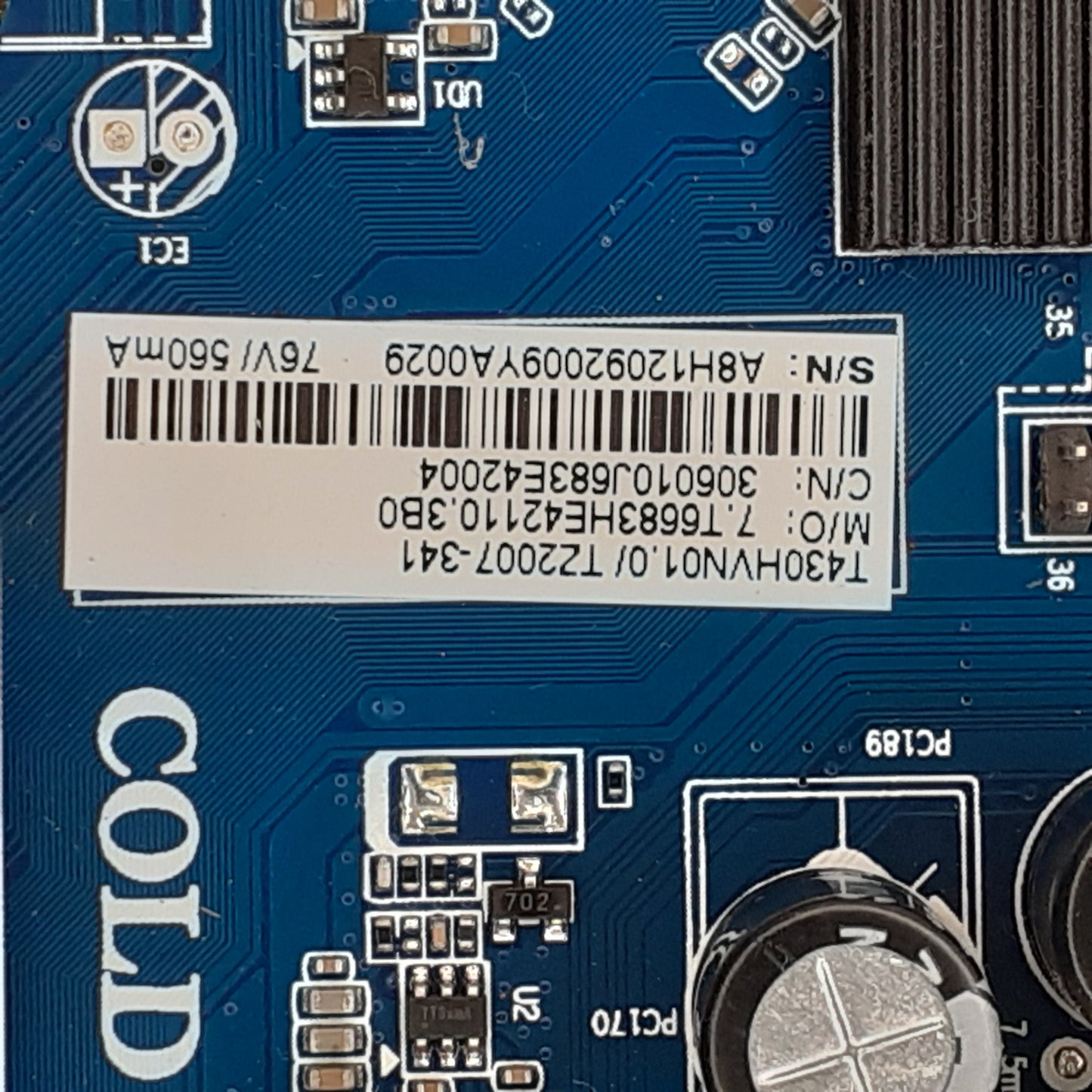 Carte principale combinée CV6683H-E42 / T430HVN01.0/TZ2007-341 pour Télé FPS FPSTVEL43LFHD