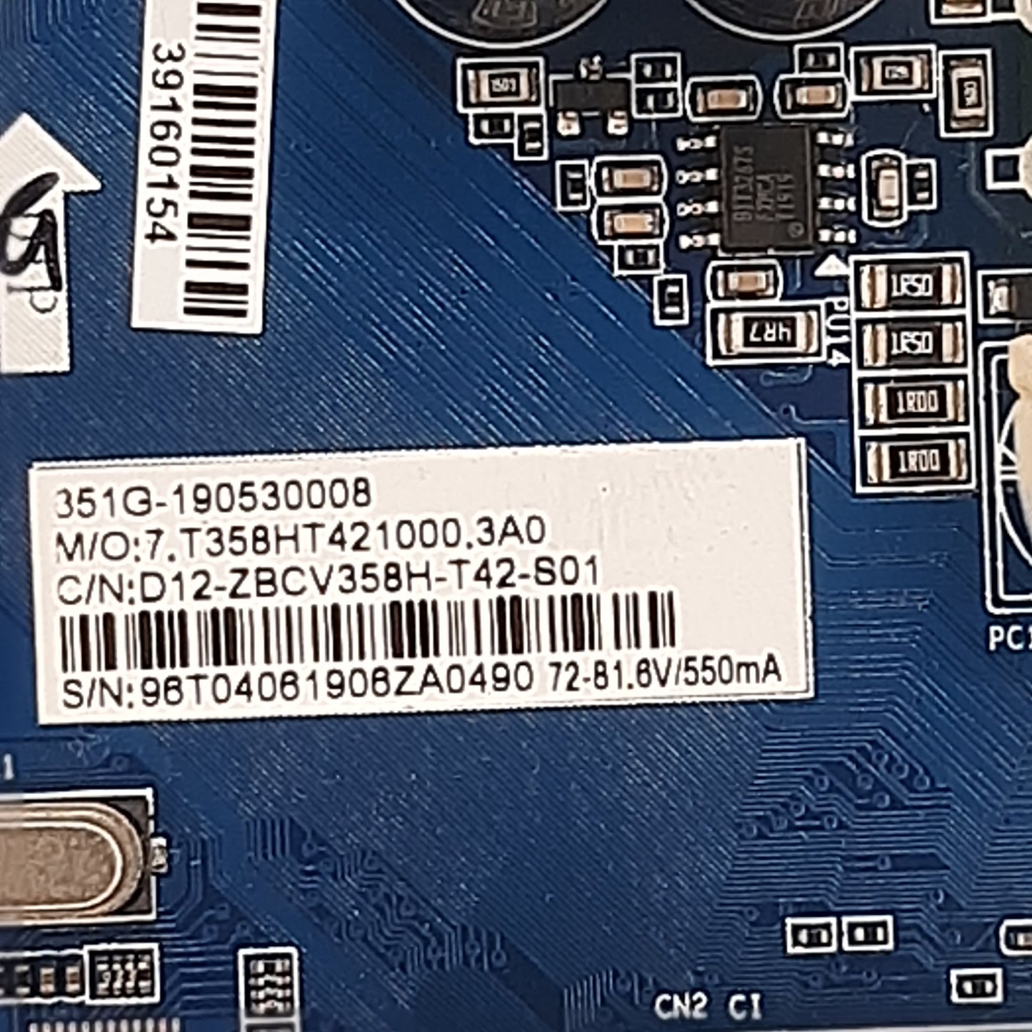 CARTE PRINCIPALE combinée CV358H-T42 351G-190530008 pour Télé FPS FPSTV42FHD