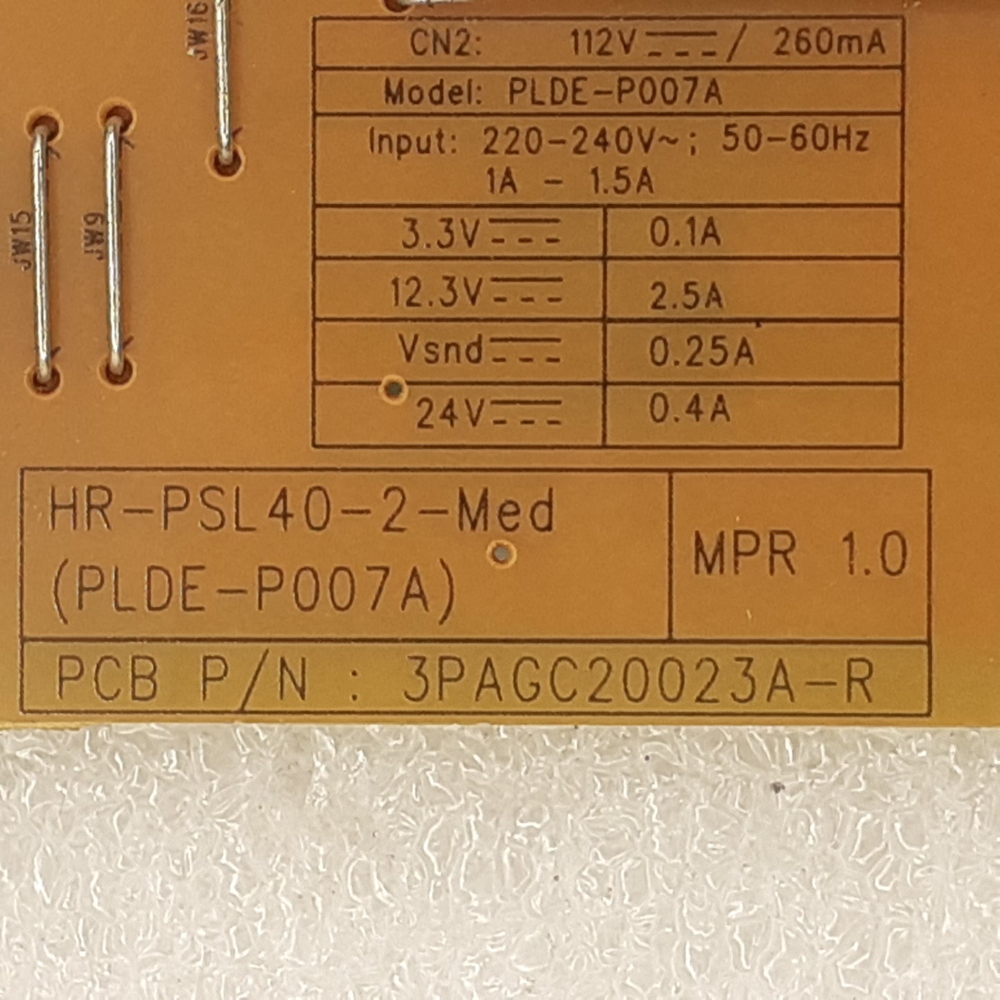 CARTE D'ALIMENTATION 272217190318 V30002 / PLDE-P007A pour Télé PHILIPS