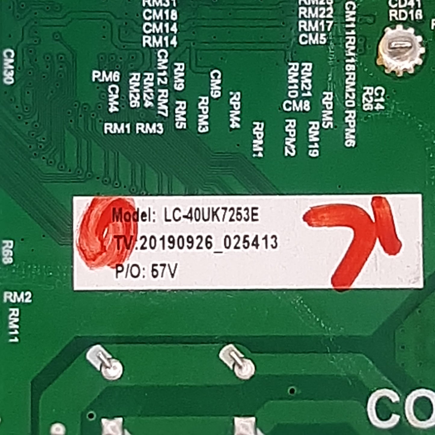 Carte principale combinée LSCC400FN05 - LC-40UK7253E pour Télé SHARP 40BL2EA