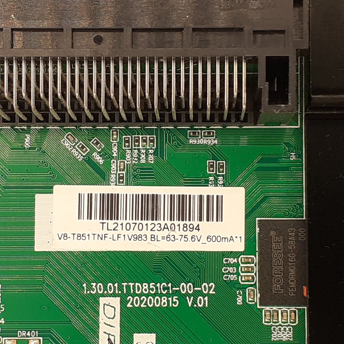 Carte principale combinée 02-SMRT2851-TA01  201-MT851C1N-20 3RT851A pour Télé ESSENTIEL B 43UHDA8000