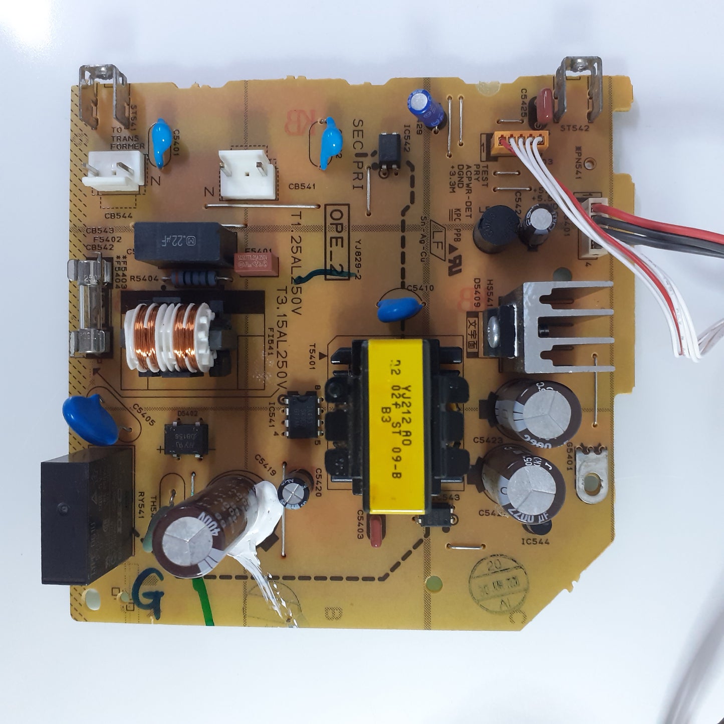 CARTE D'ALIMENTATION OPE_2 YJ829-2 pour ampli YAMAHA RX-V485
