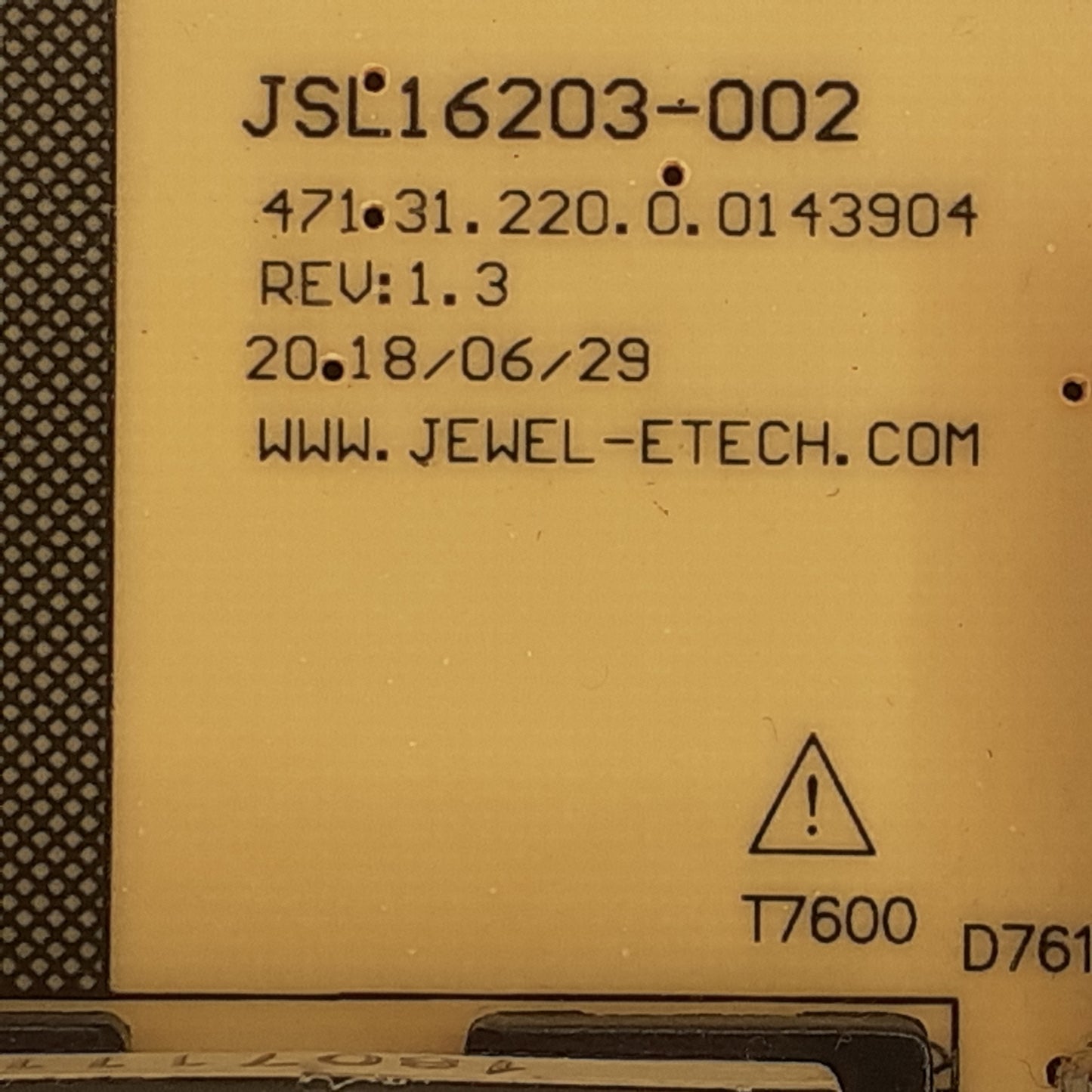 CARTE D'ALIMENTATION JSL16203-002 / 880102Q00-GHB-G pour Télé SHARP  LC-60UI9362E