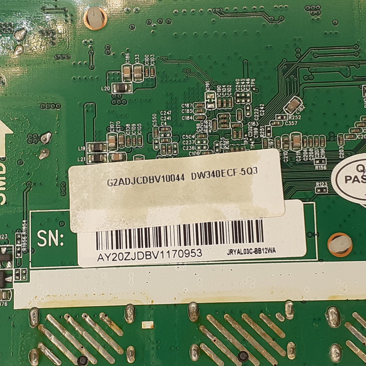CARTE PRINCIPALE JRY-F9CUHD-BV1 Rev:03W pour moniteur IIYAMA G-MASTER GB3466WQSU-B1 / PL3466WQ
