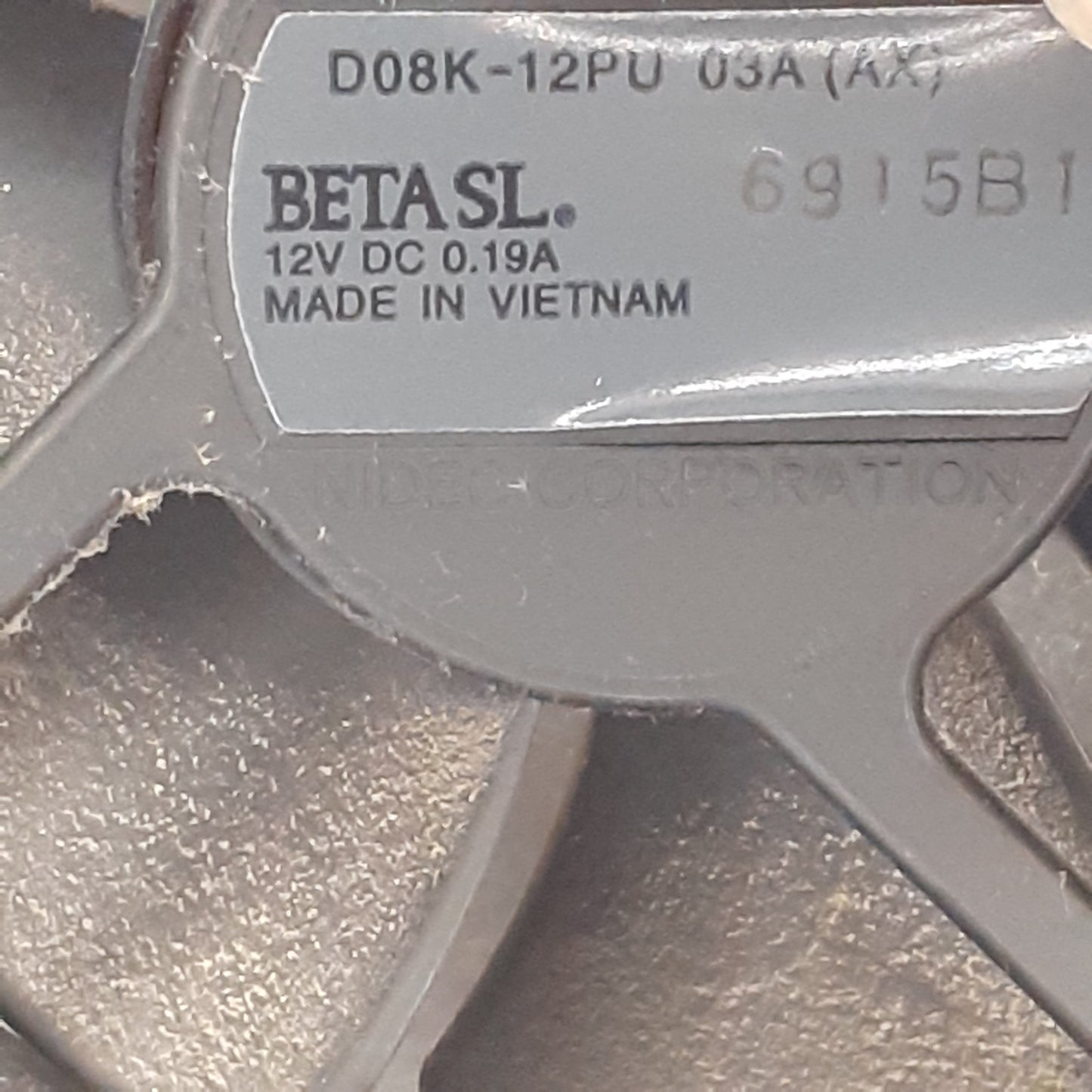 VENTILATEUR NIDEC D08K-12PU 03A (AX) pour Vidéoprojecteur TOSHIBA TDP-T45