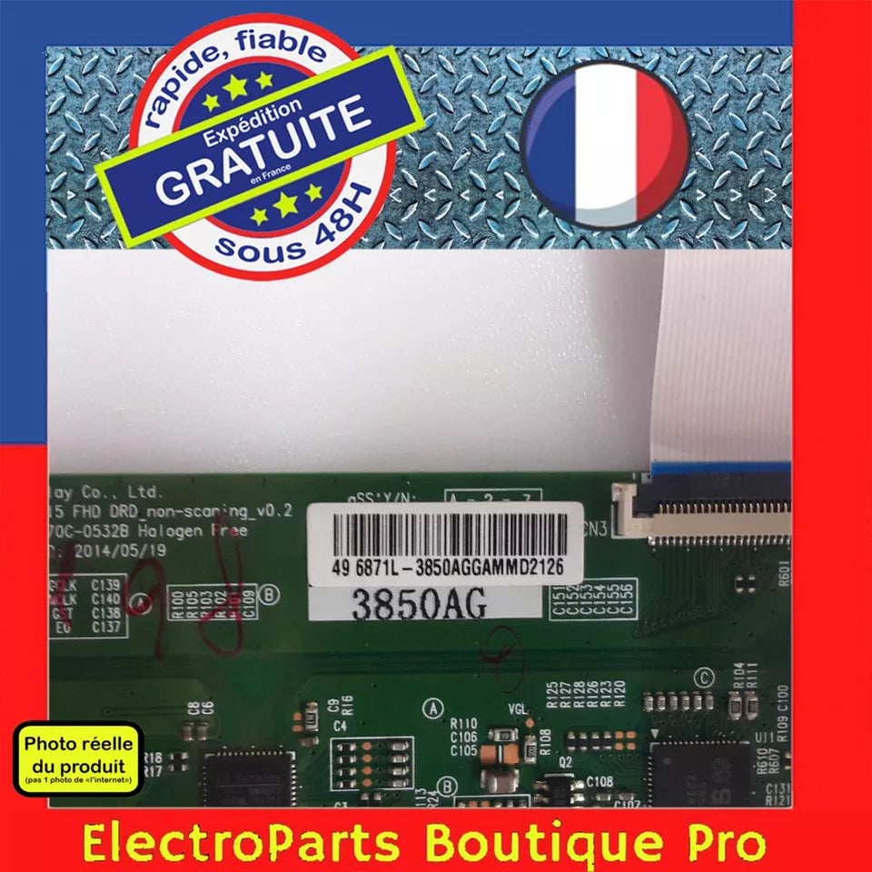 Carte T-CON LG 6870C-0532B  pour télé PANASONIC TX-49DS352E