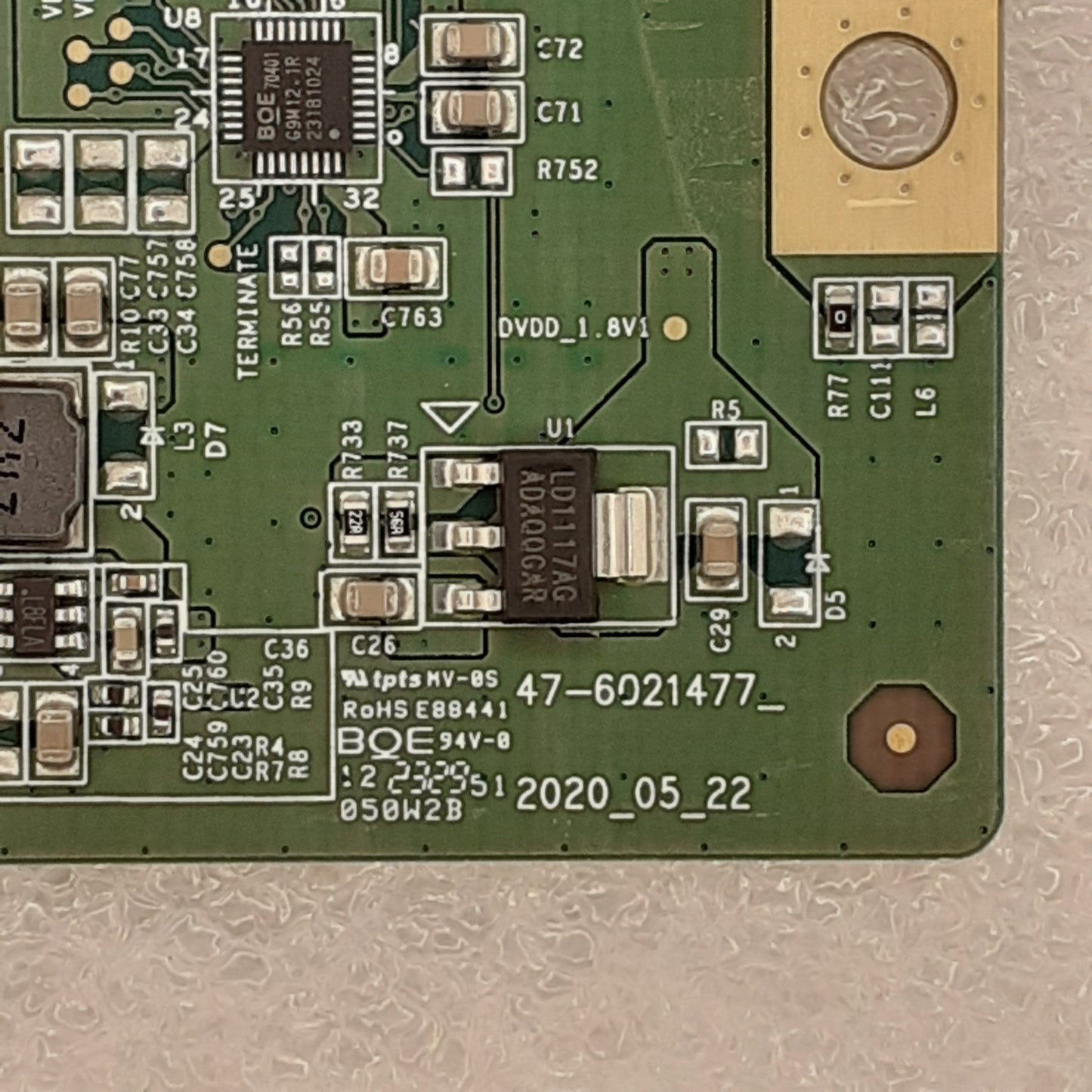 CARTE T-CON HV430QUBF70 pour Télé PANASONIC TX-43MX610E