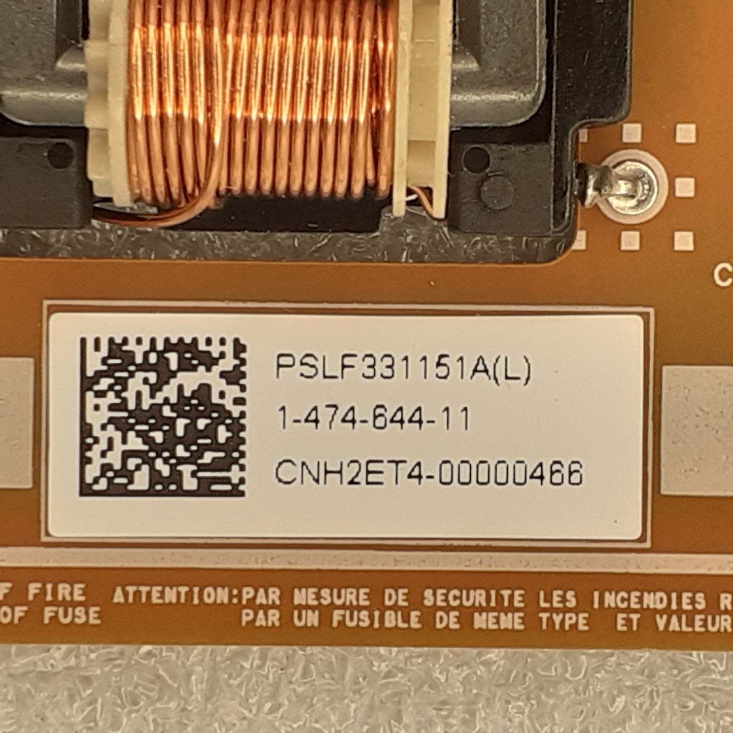 CARTE D'ALIMENTATION 1-474-844-11 pour Télé SONY KD-75XD8505