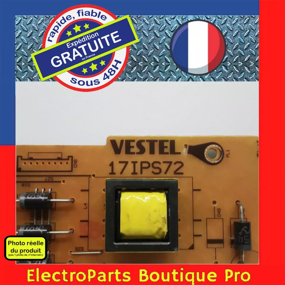 Carte d'alimentation VESTEL 17IPS72 23383402 pour télé HAIER LEU49V300S