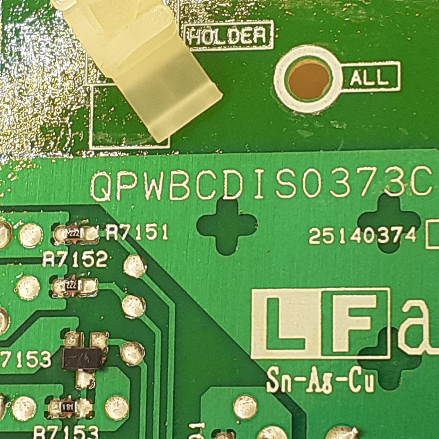 CARTE DE COMMANDE QPWBCDIS0373C2 pour ampli ONKYO TX-SR508