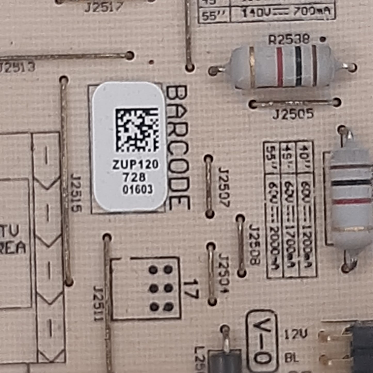 PILOTE LED ZUP125 / ZUP120 pour Télé GRUNDIG 55 VLX 7730