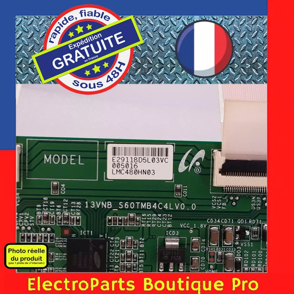 Carte T-CON  13VNB_S60TMB4C4LV0.0 pour télé GRUNDIG  48 VLE 5520 BG