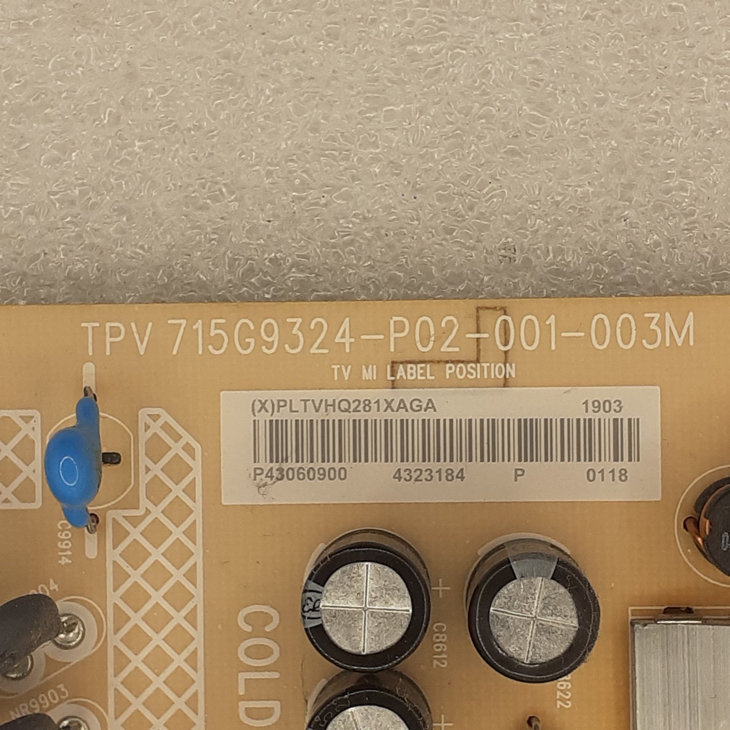 CARTE D'ALIMENTATION P43060900 (X)PLTVHQ281XAGA pour Télé PHILIPS 43PUS6753/12