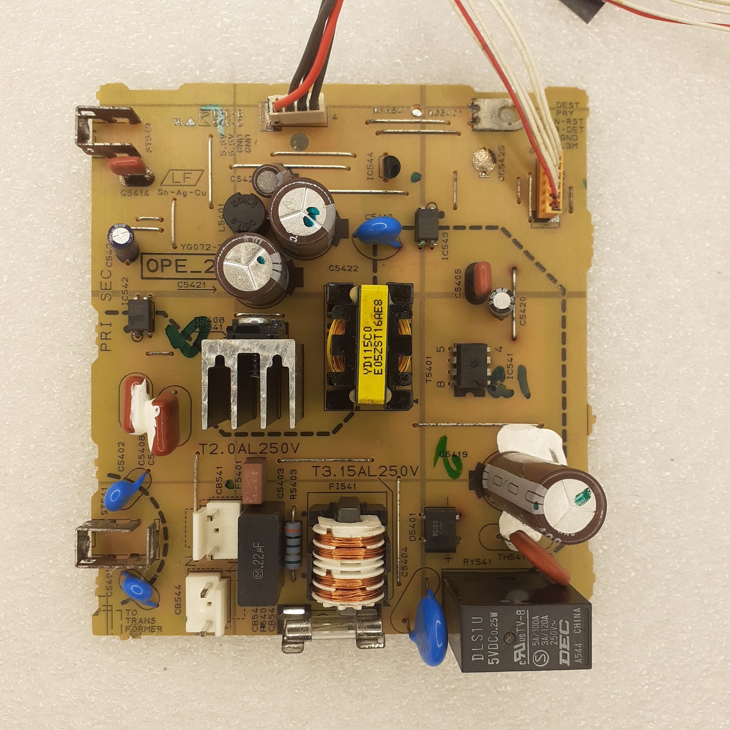 CARTE D'ALIMENTATION OPE_2 YG072-2 pour ampli YAMAHA HTR-4067