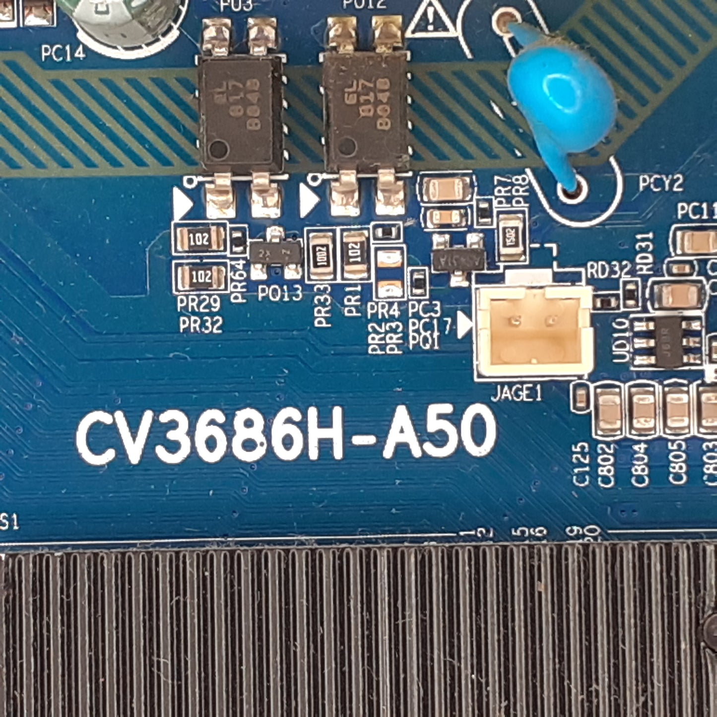 Carte principale combinée CV3686H-A50 / BJM1-155082-3T5G pour Télé BRANDT  B5506UHD LED