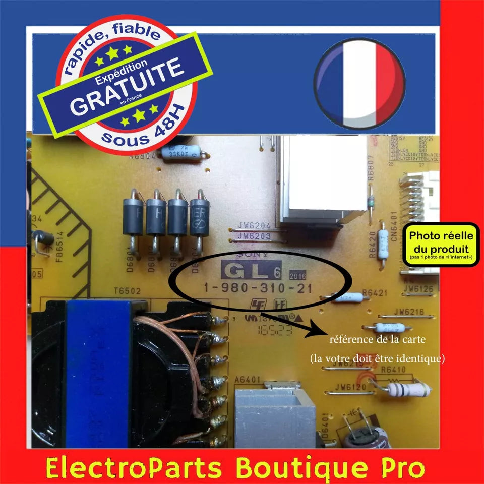 Carte d'alimentation 1-980-310-21 / 147463321 pour télé SONY KD-55XD7005