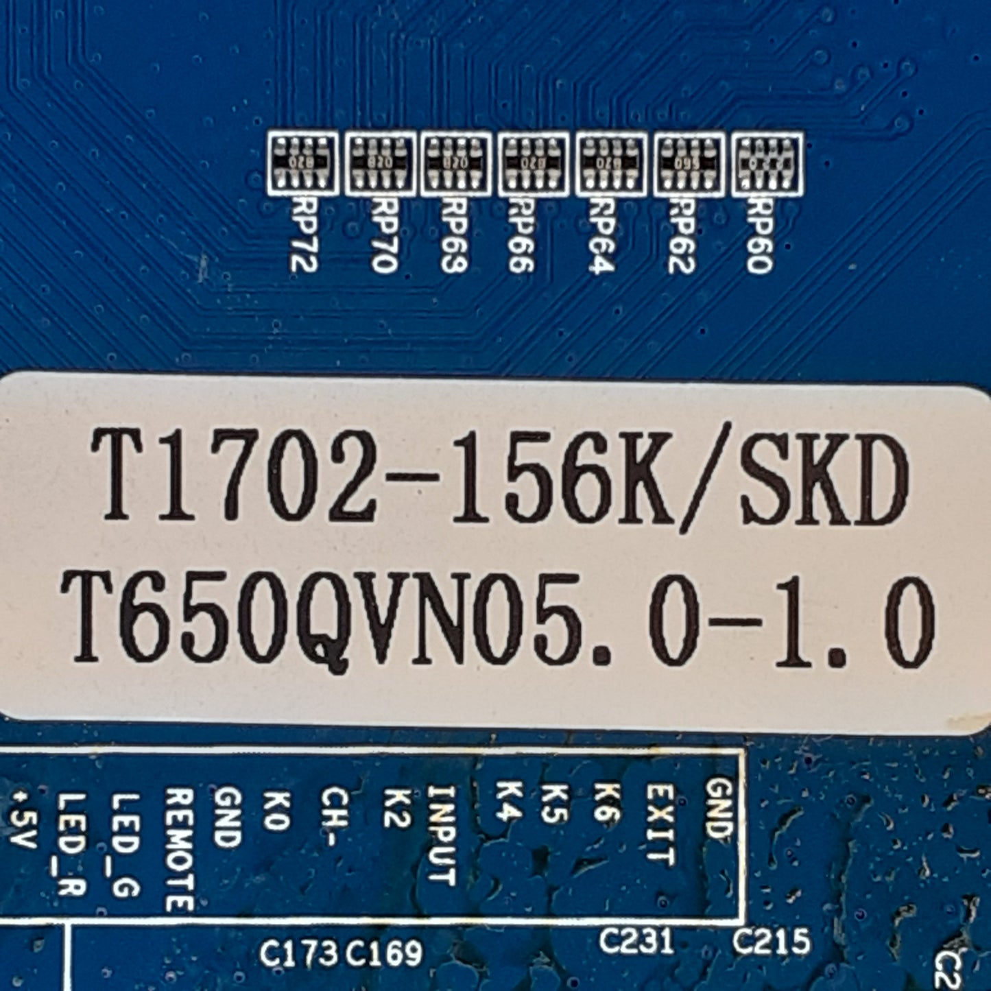 CARTE PRINCIPALE 7.T6488HY1100.00A1 / 890.JRX-CV6488YH-0H pour Télé SMART-TECH LE-6566UDS