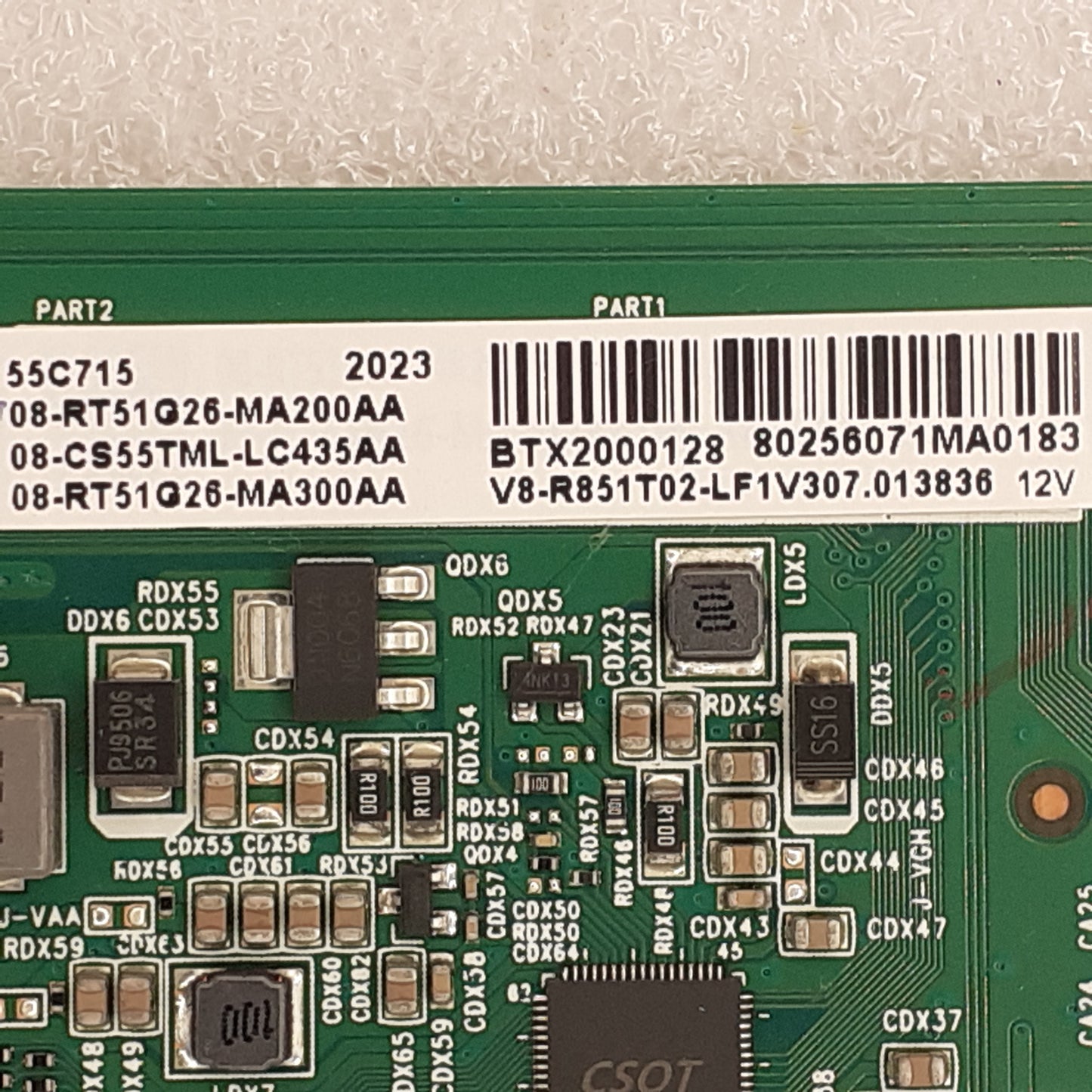 CARTE PRINCIPALE 08-RT51G26-MA200AA pour Télé TCL  55C715