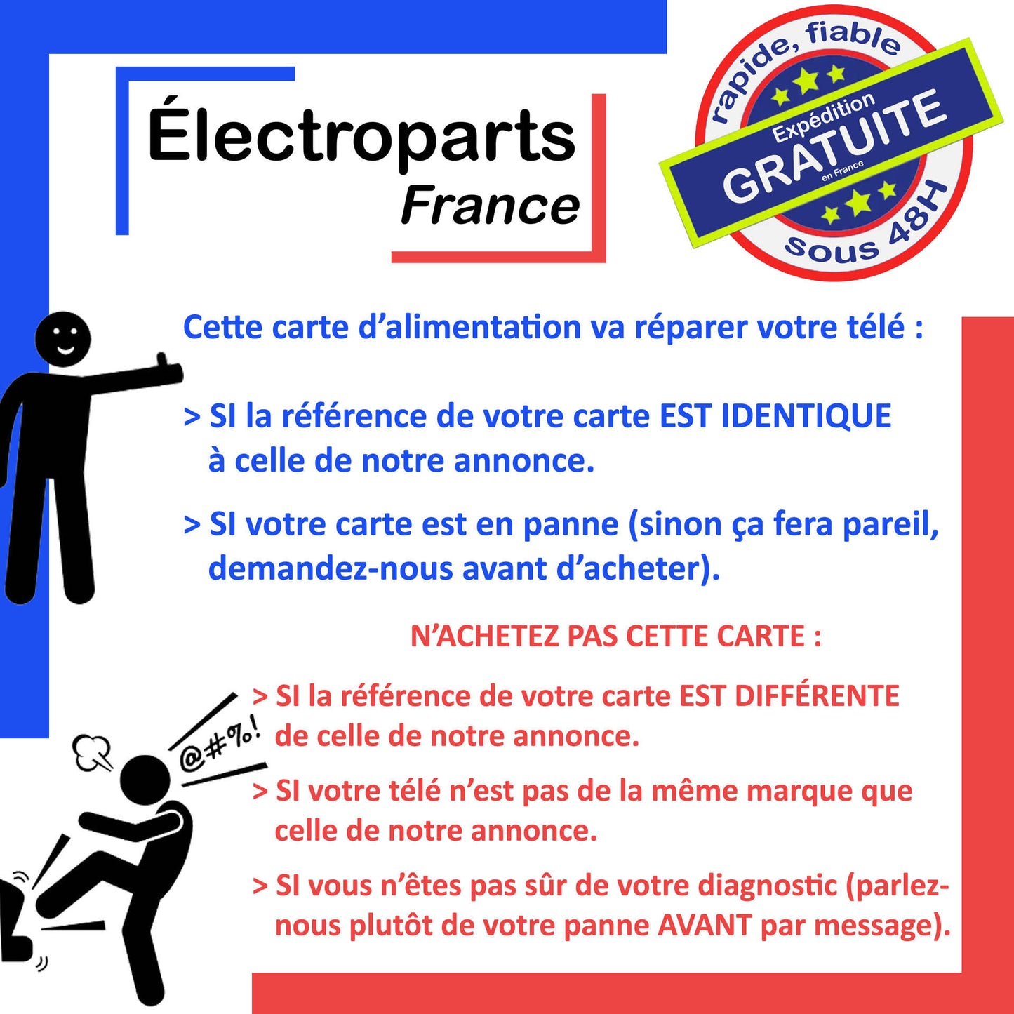 Carte d'alimentation VESTEL 23321169  17IPS62 150115R pour télé TECHWOOD TK32BC01B